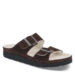 Klapki Berkemann. Szare klapki damskie Berkemann, bez wzorów, bez obcasa, bez zapięcia. Za 299.99 zł.