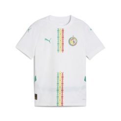 Młodzieżowa koszulka domowa Senegal 2025 PUMA. Biała bluzki damskie Puma, m, bez wzorów, młodzieżowe, bez kołnierzyka, bez ramiączek. Za 329.00 zł.