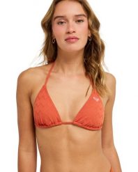Trójkątny stanik bikini dla Kobiety CURRENT COOLNESS TIKI TRI Pomarańczowy. Brązowe stroje kąpielowe damskie Roxy, xs, bez wzorów, z elastanu. Za 129.99 zł.