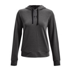 Damska Bluza Z Kapturem Rival Terry. Szare bluzy damskie Under Armour, bez wzorów, bez ramiączek, z kapturem. Za 222.99 zł.