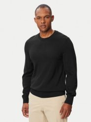 BOSS Sweter H-Leno 50565469 Czarny Regular Fit. Czarne swetry męskie Boss, m, bez wzorów, ze lnu, bez kołnierzyka, bez ramiączek. Za 679.99 zł.