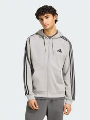 Adidas Bluza Essentials 3-Stripes French Terry KY4173 Szary Regular Fit. Szare bluzy męskie Adidas, m, bez wzorów, z bawełny, bez ramiączek, bez kaptura. Za 251.99 zł.