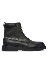 Calvin Klein Trzewiki Combat Ess HM0HM02244 Czarny. Czarne botki męskie Calvin Klein, bez wzorów, ze skóry, bez obcasa, bez zapięcia. Za 749.99 zł.