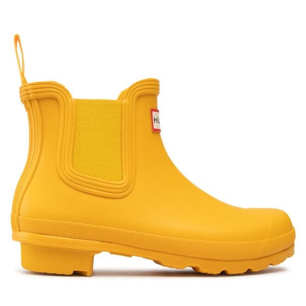 Kalosze Hunter. Żółte kalosze damskie Hunter, bez wzorów, bez zapięcia. Za 249.99 zł.