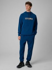 4F Spodnie dresowe joggery męskie - turkusowe XL. Niebieskie spodnie sportowe męskie 4F, m, bez wzorów, z dresówki, na fitness i siłownię. Za 159.99 zł.