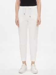 Max Mara Leisure Spodnie materiałowe Terreno 2416131058 Biały Regular Fit. Białe spodnie materiałowe damskie Max Mara Leisure, bez wzorów, z bawełny. Za 589.99 zł.