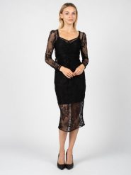 Pinko Sukienka | 101233 8908 | Kobieta | Czarny. Czarne sukienki damskie Pinko, bez wzorów, z poliamidu, bez kołnierzyka, bez ramiączek, midi, dopasowane. W wyprzedaży za 419.00 zł.