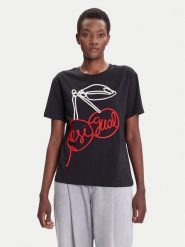 Desigual T-Shirt Berlin 25WWTK51 Czarny Regular Fit. Czarne t-shirty damskie Desigual, xl, bez wzorów, z bawełny, bez kołnierzyka, bez ramiączek. Za 229.99 zł.