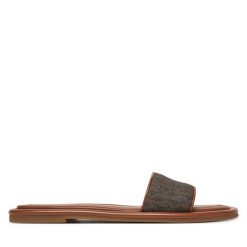 Klapki MICHAEL Michael Kors. Brązowe klapki damskie MICHAEL Michael Kors, bez wzorów, bez obcasa, bez zapięcia. Za 399.99 zł.