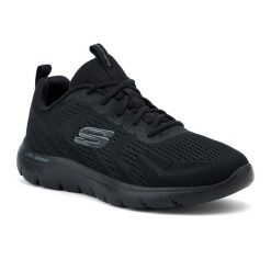 Buty męskie SKECHERS Summits Torre. Czarne buty zimowe męskie Skechers, bez wzorów, bez obcasa, bez zapięcia. Za 233.99 zł.