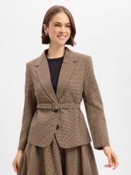 Marie Lund marynarka z domieszką wełny Kobiety beżowy|brązowy, S. Brązowe marynarki i żakiety damskie Marie Lund, bez wzorów, z wełny, eleganckie, bez kołnierzyka, bez ramiączek. Za 399.95 zł.