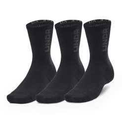 Skarpety treningowe Under Armour 3-Maker Mid Crew 3P. Czarne skarpetki damskie Under Armour, bez wzorów. Za 64.99 zł.