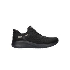 Buty do chodzenia damskie Skechers Bob Squad. Czarne obuwie sportowe damskie Skechers, bez wzorów, z gumy, bez zapięcia, trekkingowe. Za 436.00 zł.
