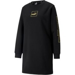 Bluza damska długa sportowa Puma Holiday. Czarne bluzy damskie Puma, s, bez wzorów, casualowe, bez ramiączek, bez kaptura. W wyprzedaży za 129.00 zł.