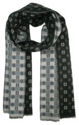Szalik Miękki, Czarno-Szary Wzór Geometryczny, V.Fraas -Cashmink- Elegancki, Męski. Szare szaliki męskie V. Fraas, bez wzorów, z materiału. Za 59.00 zł.