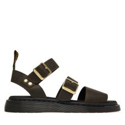 Sandały Dr. Martens. Brązowe sandały damskie Dr. Martens, bez wzorów, bez obcasa, na płaskiej podeszwie, bez zapięcia. Za 749.99 zł.
