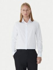 Calvin Klein Koszula LV019EU060 Biały Extra Slim Fit. Białe koszule męskie Calvin Klein, m, bez wzorów, z bawełny, biznesowe, bez kołnierzyka, bez ramiączek. Za 309.99 zł.