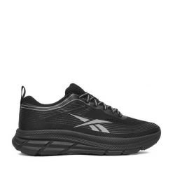 Buty do biegania Reebok. Czarne obuwie sportowe damskie Reebok, bez wzorów, bez zapięcia, do biegania. Za 249.99 zł.