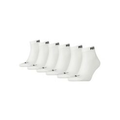 Puma Skarpety Elements Quarter 6-Pack 90798502. Białe skarpetki damskie Puma, bez wzorów. Za 63.99 zł.