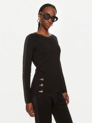 Liu Jo Sport Sweter TF4098 MS49I Czarny Regular Fit. Czarne swetry nierozpinane damskie Liu Jo Sport, l, bez wzorów, z wiskozy, sportowe, bez kołnierzyka, bez ramiączek. Za 339.99 zł.