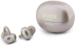 Słuchawki Guess OWS Metalic Finish Electropated Parts Classic Logo różowy. Czerwone słuchawki bezprzewodowe Guess. Za 123.36 zł.