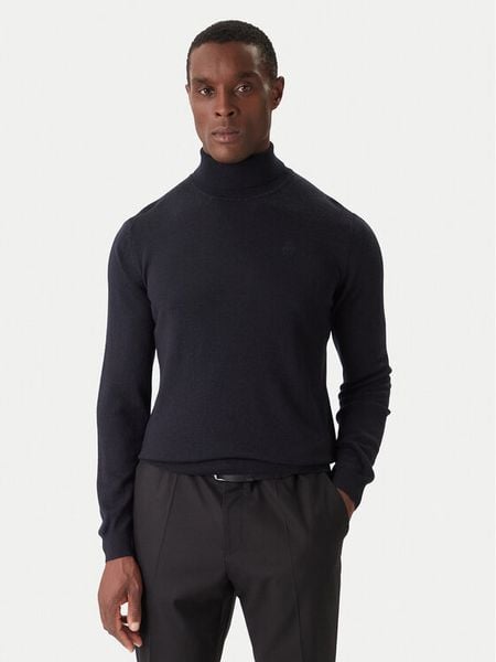 KARL LAGERFELD Golf 655058 554399 Granatowy Regular Fit. Niebieskie swetry męskie KARL LAGERFELD, m, bez wzorów, z wełny, bez kołnierzyka, bez ramiączek. Za 639.99 zł.