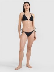 4F Dół od bikini damski - czarny L. Czarne bikini 4F, l, bez wzorów, z elastanu. W wyprzedaży za 39.99 zł.
