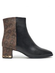 MICHAEL Michael Kors Botki 40F4JUME6L Brązowy. Brązowe botki damskie MICHAEL Michael Kors, bez wzorów, ze skóry, bez obcasa, na słupku, bez zapięcia. Za 959.99 zł.