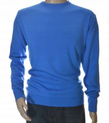 Sweter męski klasyczny z wełny wełna wełniany XXL 2XL lazur 1705. Swetry męskie Selantino, m, bez wzorów, z wełny, klasyczne, bez kołnierzyka, bez ramiączek. Za 151.28 zł.