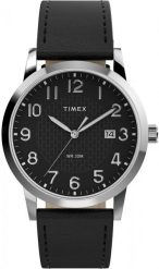 Zegarek Timex Zegarek męski Timex TW2Y67400 czarny. Czarne zegarki męskie Timex, bez wzorów. Za 329.00 zł.