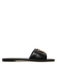Tory Burch Klapki Eleanor Slide 157966 Czarny. Czarne klapki damskie Tory Burch, bez wzorów, ze skóry, bez obcasa, bez zapięcia. Za 1,569.00 zł.