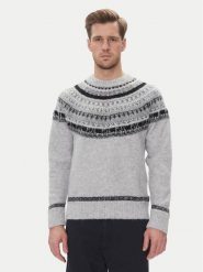 Pepe Jeans Sweter Fairisle PM702504 Szary Regular Fit. Szare swetry męskie Pepe Jeans, m, bez wzorów, z jeansu, bez kołnierzyka, bez ramiączek. Za 309.99 zł.