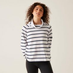 Bluza damska Havendo. Białe bluzy damskie Regatta, bez wzorów, z polaru, eleganckie, bez ramiączek, bez kaptura. W wyprzedaży za 119.99 zł.