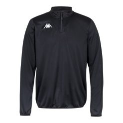 Bluza Kappa Tavole. Czarne bluzy męskie Kappa, bez wzorów, z materiału, sportowe, bez ramiączek, bez kaptura. W wyprzedaży za 113.65 zł.