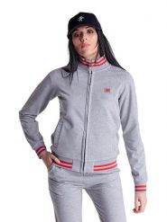 Bluza z bawełna z kaptur na co dzień na siłownię. Szare bluzy damskie LEONE 1947 APPAREL, xs, bez wzorów, z bawełny, bez ramiączek, bez kaptura. Za 126.26 zł.
