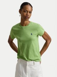 Polo Ralph Lauren T-Shirt 211B14605003 Zielony Classic Fit. Zielone t-shirty damskie Polo Ralph Lauren, xs, bez wzorów, z bawełny, bez kołnierzyka, bez ramiączek. Za 379.99 zł.