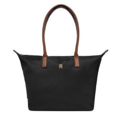 Torebka Tommy Hilfiger. Czarne shopperki damskie Tommy Hilfiger, bez wzorów, bez dodatków. Za 429.99 zł.