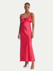 Fracomina Sukienka koktajlowa FS26SD2007W58301 Różowy Slim Fit. Czerwone sukienki damskie Fracomina, l, bez wzorów, z wiskozy, wizytowe, bez kołnierzyka, bez ramiączek. Za 391.99 zł.