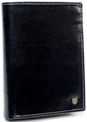 Portfel skórzany Rovicky [DH] D1072-RVT czarny. Czarne portfele męskie ROVICKY, bez wzorów, ze skóry. Za 74.00 zł.