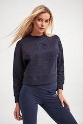 Bluza damska EMPORIO ARMANI. Bluzy damskie Emporio Armani, l, bez wzorów, bez ramiączek, bez kaptura. W wyprzedaży za 428.77 zł.