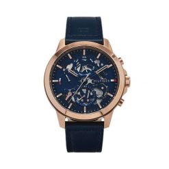 Zegarek Tommy Hilfiger. Niebieskie zegarki męskie Tommy Hilfiger, bez wzorów. Za 889.99 zł.