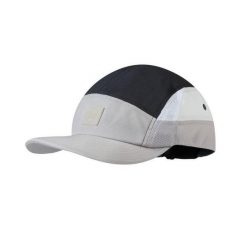 Czapka z daszkiem do biegania unisex Buff 5 Panel Go Cap Gray oddychająca. Czarne czapki damskie Buff, bez wzorów, sportowe. W wyprzedaży za 76.46 zł.