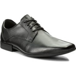 Półbuty CLARKS - Glement Lace 261223117 Black Leather. Czarne buty wizytowe męskie Clarks, bez wzorów, z materiału, bez obcasa, bez zapięcia. W wyprzedaży za 219.00 zł.
