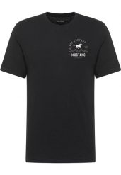 Męski T-Shirt Mustang Style Alex Black 1018308 4142. Czarne t-shirty męskie Mustang, m, bez wzorów, bez kołnierzyka, bez ramiączek. Za 79.99 zł.