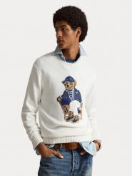 Polo Ralph Lauren Bluza 710B19758001 Biały Regular Fit. Białe bluzy męskie Polo Ralph Lauren, m, bez wzorów, z bawełny, bez ramiączek, bez kaptura. Za 2,899.00 zł.