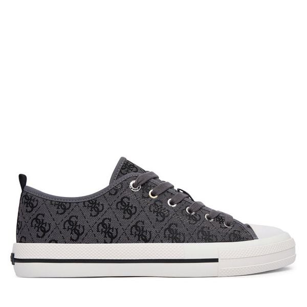 Trampki Guess. Szare trampki męskie Guess, z aplikacjami, bez zapięcia. Za 264.99 zł.