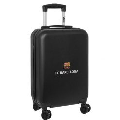 FC Barcelona walizka kabinowa podręczna na kółkach 612425851 55 x 34,5 x 20 cm. Czarne walizki damskie FC BARCELONA, bez wzorów, z materiału. Za 429.00 zł.