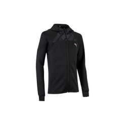 Bluza na zamek z kapturem do gimnastyki. Czarne bluzy damskie Puma, bez wzorów, z elastanu, bez ramiączek, bez kaptura. Za 109.99 zł.