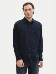 Tom Tailor Koszula 1040141 Granatowy Regular Fit. Niebieskie koszule męskie Tom Tailor, m, bez wzorów, z bawełny, bez kołnierzyka, bez ramiączek. Za 109.99 zł.