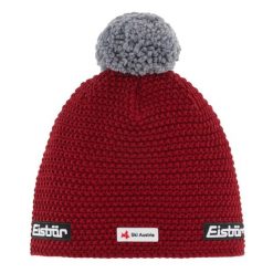 Czapka Eisbar Jamie Pompon MÜ SKA. Czerwone czapki damskie Eisbar, bez wzorów, z dzianiny, klasyczne. Za 192.41 zł.